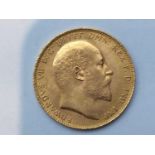 Edward VII Sovereign, 1903, bare head R obv, Geo. & Drag rev, 7.99g, aVF