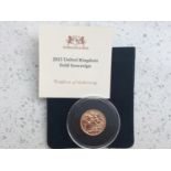 A 2015 Gold Sovereign, ERII fourth portrait obv, Geo. & Dragon rev, Brilliant Uncirculated, 7.98g,