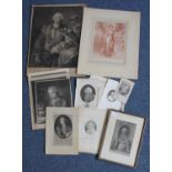 A collection of 27x engraved portrait prints of various members of 18th century high society, all