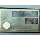 A Harrington & Byrne 2019 200th Anniversary of Queen Victoria's Birth Gold Proof £5 Coin Cover, with