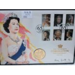 A Westminster 'Limited edition 2/5 'Sapphire Coronation Anniversary Gold Coin Cover' comprising 2018