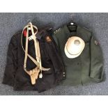 Two vintage uniforms, a Nordrhein-Westfalen prison guards uniform comprising blazer and trousers