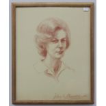John George Spencer Churchill (1909-1992), head and shoulders portrait of Sarah Churchill, signed