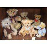 SECTION 35. Six various Steiff bears including a limited edition 'Millennium' blonde hair bear no.