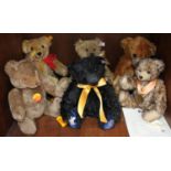 SECTION 50. Six various Steiff bears including 'Bear of the Year 2009', no. 663000, with certificate