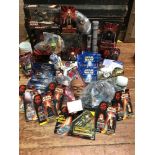 A large quantity of modern Star Wars Episode I figures, mainly in blister packs together with