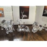 Swarovski Crystal large figures from the Inspiration Africa range including 'Elephant 1993', 'Kudo