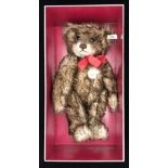 A Steiff 1926 reproduction 'Happy Anniversary' bear, brown hair, gold button no. 407215, limited