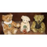 SECTION 48. Three limited edition Steiff musical bears including 'The Poet', tan fur, plays Bach,