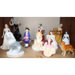 SECTION 29. Twelve porcelain figures including Royal Doulton 'Kirsty no. HN 2381', 'Christmas Morn