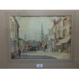 W.A. Way (20th century), Marmion Road, Southsea, looking towards St Jude's Church, signed,