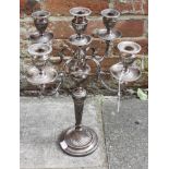 A Victorian silver five-light candelabrum by the Goldsmiths & Silversmiths Co. (William Gibson &