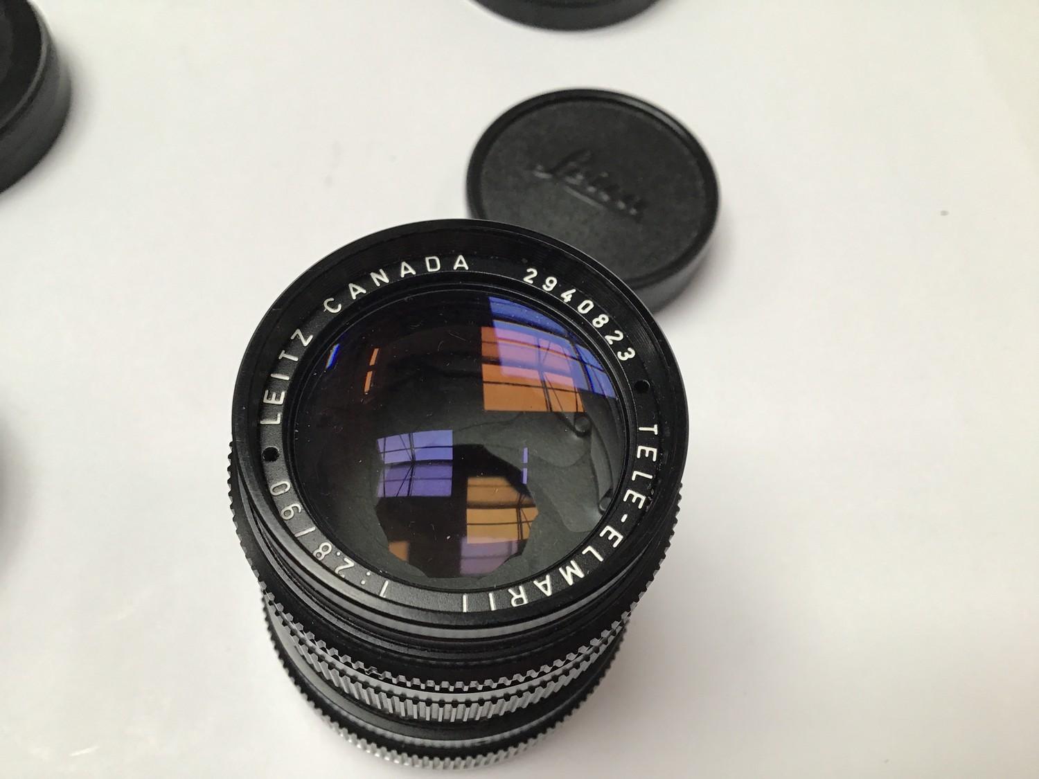A Leitz Canada Tele-Elmarit 90mm 1:2.8/90 lens and two spare covers - Image 3 of 3