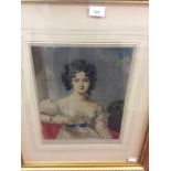 Nine various mezzotint portrait furnishing prints after 18th century artists, including Miss