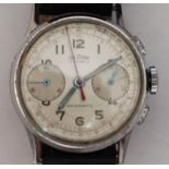 A gents Delbana 'Antimagnetic' wristwatch, the silvered dial with Arabic numerals denoting hours and