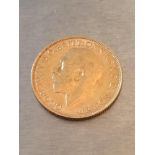 A 1914 George V Gold Sovereign, Pretoria mint mark, aVF