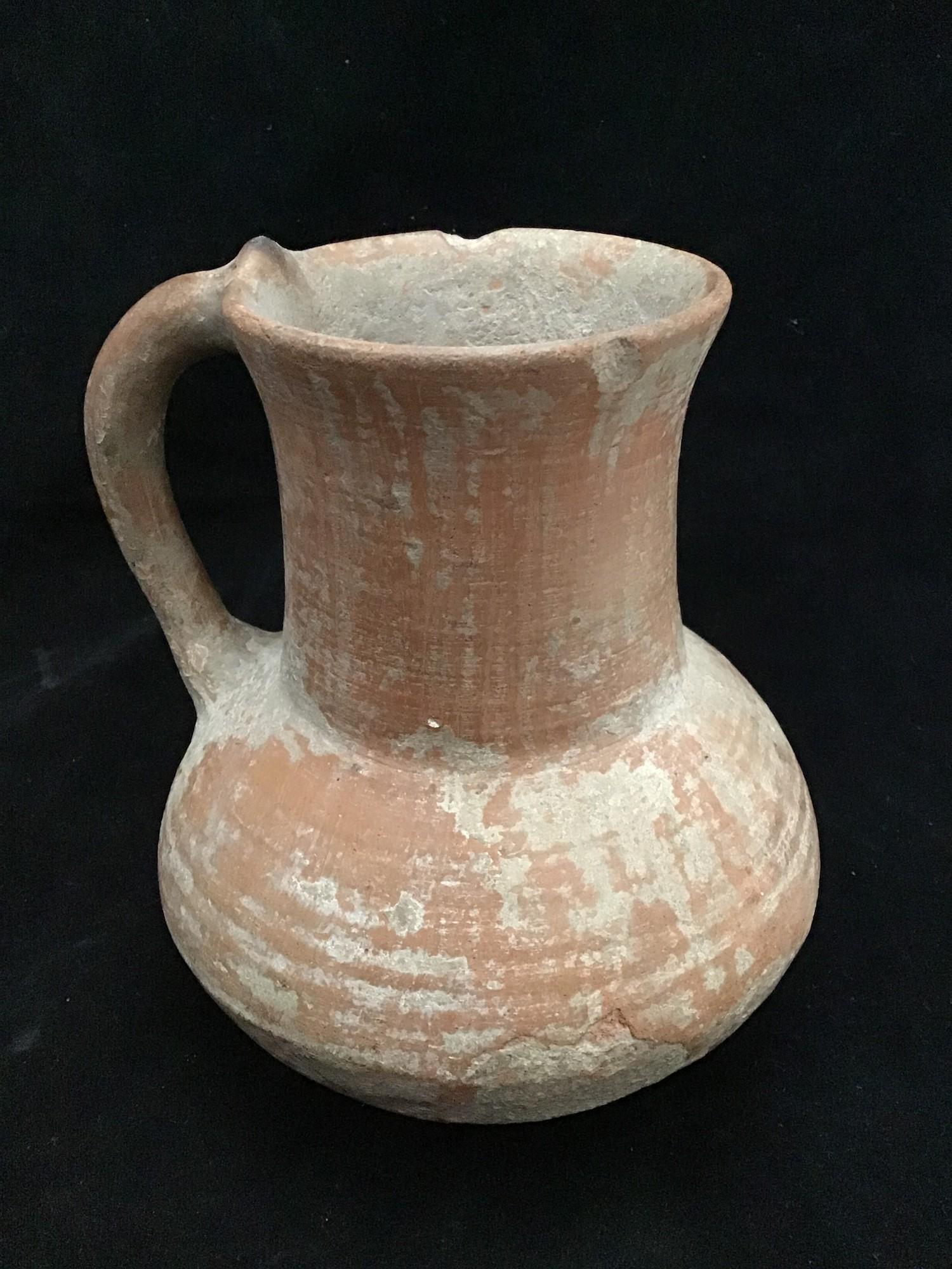 A Roman pottery carafe / jug, bought in 1972 in modern day Iran, 16cm high, with original receipt - Image 2 of 5