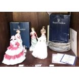 Four assorted Royal Doulton ceramic figures comprising 'Natalie HN3173' and 'Sally HN4160' Etc.