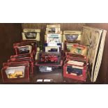 A collection of approximately 30 boxed die-cast model cars, predominantly Matchbox 'Models of