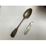 An Irish silver table spoon by Richard Whitford, presented as a runner up prize for a