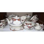 SECTION 17. A Crown Ducal 'Orange Blossom' part tea, coffee and dinner service (35 pieces plus two