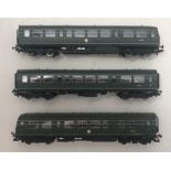 Hornby "OO" gauge suburban engines and carriage, green BR livery