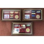 Three Matchbox limited edition Models of Yesteryear display cabinets. Leyland Titan TDI, Yorkshire