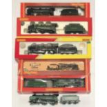 Six Hornby "OO" gauge model railway locomotive and tender. Schools Class. 928 "Stowe" (AF/Unboxed)