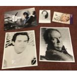 A collection of autographs including Jim Broadbent, Robert Lindsay, Lesley Manville, Michael