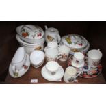 SECTION 36. Worcester 'Evesham' pattern dinner wares including a flan dish, two tureens and