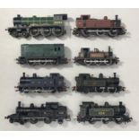 Eight various unboxed "OO" gauge locomotives