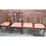 A mid-18th century mahogany carver chair in the Chippendale 'style,' with acanthus and tassel carved