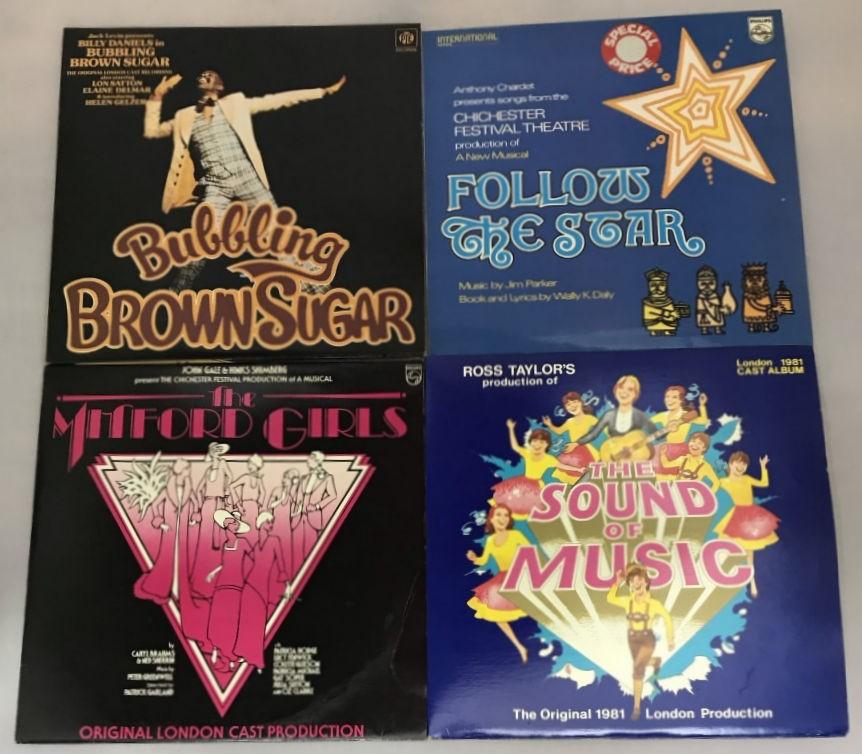 A collection of musical theatre vinyl, many original London productions including Oliver, A Chorus