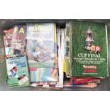 A large collection of football books, annuals and programs. 50 various football programs including