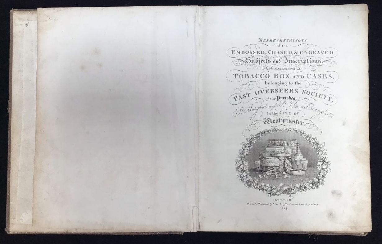 A book called Representation of the Embossed, Chased & Engraved Subjects and Inscriptions which