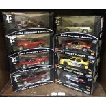 8 boxed die cast scale 1:24 model sports cars. 5 Kid Connection & 3 Burago Street Tuners