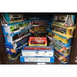 18 boxed die cast road haulage models. Makes include Corgi Super Haulers and Matchbox