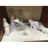 SECTION 3. Three assorted Lladro figural Polar bears including 'Polar Bear with two cubs 6745',