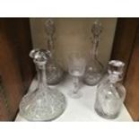 SECTION 22. A pair of cut glass decanters With acorn stoppers, (one stopper possibly a second),