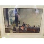 William Russell Flint (1880-1969) 'Conversation Piece' unsigned, print, mounted, glazed and