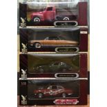 4 boxed Road Signature 1:18 Die Cast Metal Collection deluxe edition models including 1965 Alfa