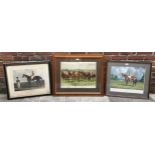 Eleven various Horse Racing prints, all framed with perspex, including 'Turf Favourites 1887,' '