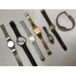Seven assorted wristwatches comprising a Cyma 'Triplex', an Ingersoll, a Pulsar and a ladies Cartier