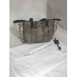 Marc Jacobs snakeskin python print cow leather bag with dust bag