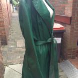 Vintage "Suburban Heritage" green leather coat size unknown