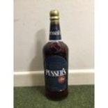 A 1 litre bottle of Pusser's imported Rum, 47.75% Alc Vol. 95.5 proof