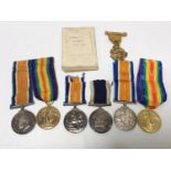 A WW1 War Medal and Victory Medal pair to 57028 PTE E.C. SMITH Lancashire Fusiliers, WW1 War Medal