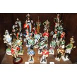 SECTION 40. Twenty seven various ceramic soldiers including french Cavalry Officer, Grenadier de
