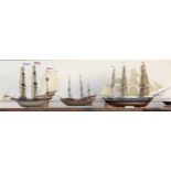 A collection of 40 plastic ships of various sizes including HMS Victory, HMS Beagle, USS