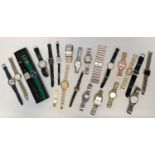 A collection of assorted gents and ladies Quartz wristwatches comprising Rotary, Pulsar and